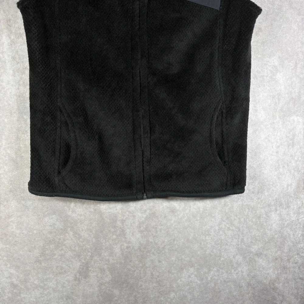 Patagonia Fleece Vest Womens Size Large Black Re-Tool Full Zip Snap Pocket Warm